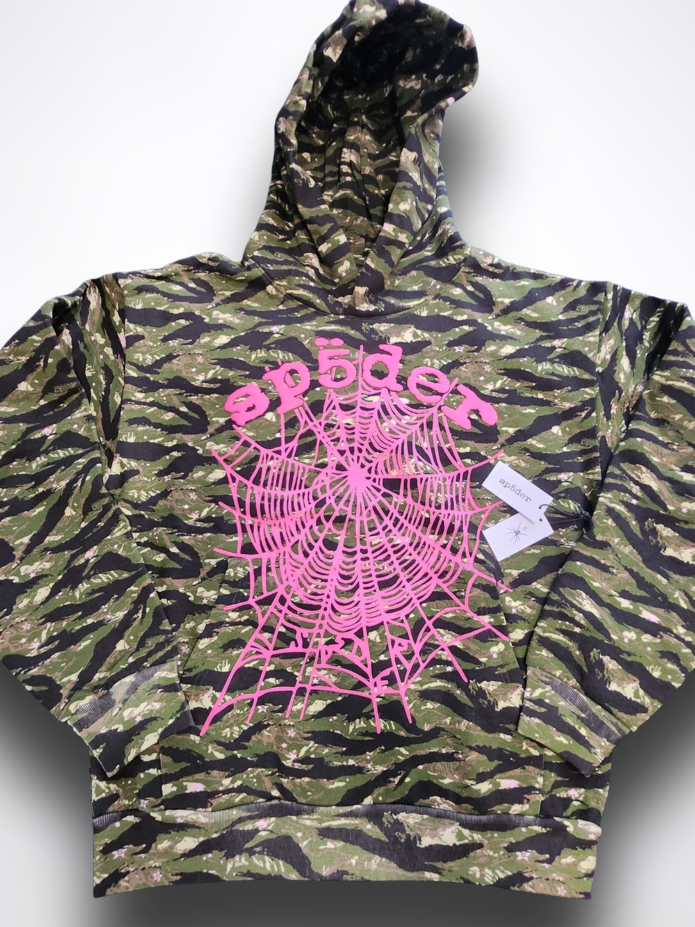 🕷️ Sp5der OG Web V2 Tiger Camo Hoodie 🕷️